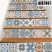 6PCS Stair Step Decals Stickers Stair Riser Decals Tile Backsplash Contact Paper