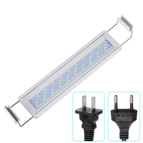 8W LED Fish Tank Light 30CM Aquarium Bracket Clip Light Aquarium Lighting Extendable Aquatic Plant Light for 30-40cm Fish Tank