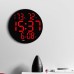 AGSIVO 10 Inch Digital Wall Clock With Remote Controller / Dual Alarm Clock / Calendar / Temperature / Humidity / Count Down for Home and Office