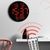 AGSIVO 10 Inch Digital Wall Clock With Remote Controller / Dual Alarm Clock / Calendar / Temperature / Humidity / Count Down for Home and Office