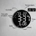 AGSIVO 10 Inch Digital Wall Clock With Remote Controller / Dual Alarm Clock / Calendar / Temperature / Humidity / Count Down for Home and Office