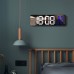 AGSIVO Digital Wall Clock Alarm Clock Large LED Display with Automatic Brightness / Indoor Temperature / Humidity Monitor / 12/24H For Home Office Classroom