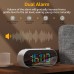 AGSIVO Multifunctional LED Digital Alarm Clock FM Radio Dual Alarm Clock with Snooze / Dynamic RGB Display / 12/24H / Date / External USB Charging For Home & Office