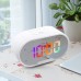 AGSIVO RGB LED Digital Alarm Clock with Snooze / Mirror Surface / Dual USB Charger Ports / Adjustable Brightness For Bedroom