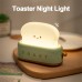 Cartoon Baby Toaster Lamp Desk Decor Rechargeable Lamp Night Light Portable Lamp for Bedroom Bedside Living Room