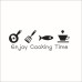 Cartoon Enjoy Cooking Time Kitchen Wall Sticker PVC Mural Art Decals Stickers Background Home Decor