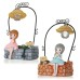 Creative Farm Girl Table Night Light Resin Craft Character Ornaments Xmas Gifts