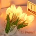 DIY Tulips Artificial Flowers LED Night Light Interior Decoration Bouquet Lamp Simulation Tulip Table Lamp Bedside Atmosphere Light