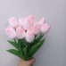 DIY Tulips Artificial Flowers LED Night Light Interior Decoration Bouquet Lamp Simulation Tulip Table Lamp Bedside Atmosphere Light