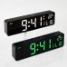 Digital LED Wall Clock Art Silent Operation Large Display Temperature Alarm Function Square Design for Living Room Décor and Time Management