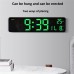 Digital LED Wall Clock Art Silent Operation Large Display Temperature Alarm Function Square Design for Living Room Décor and Time Management