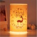 E27 Hand Carved Warm Desk Light  Parchment LED Table Lamp for Home Decor