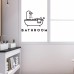 FX47 Bathroom Wall Sticker Creative Shower Door Sticker DIY Bath Background Waterproof Toilet Washroom Door Decoration