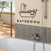 FX47 Bathroom Wall Sticker Creative Shower Door Sticker DIY Bath Background Waterproof Toilet Washroom Door Decoration