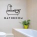 FX47 Bathroom Wall Sticker Creative Shower Door Sticker DIY Bath Background Waterproof Toilet Washroom Door Decoration