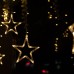 Honana HT-336 220V LED Light String Star Shape Curtain Light Home Decor Celebration Festival Wedding
