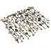 KING DO WAY 69PCS Vintage Bronze Key Pendant Necklace DIY Handmade Accessories Collection