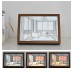 LED Illuminated Artwork Warm Modern Minimalist Design Rechargeable with Real Wood Frame Perfect Night Light and Home Decor Piece