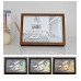 LED Illuminated Artwork Warm Modern Minimalist Design Rechargeable with Real Wood Frame Perfect Night Light and Home Decor Piece