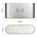 LED Mirror Digital Alarm Clock Support Phone Wireless Charging 2 Alarm Group Snooze Function Real-Time Temperature