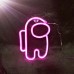 LED Neon Lamp Sign Astronaut Game Lamp Neon Wall Lights Night Light for Room Holiday Party Decor Cool Birthday Christmas Gift