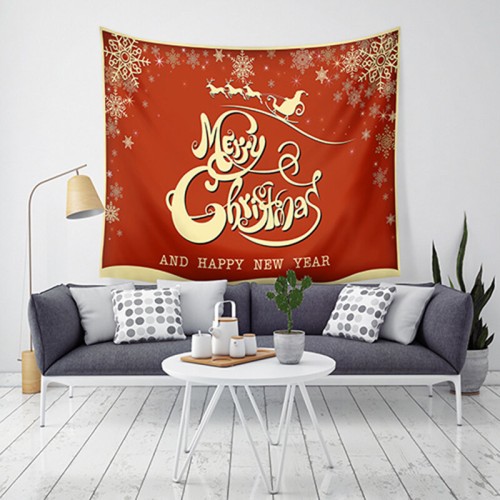 LWG7 Christmas Tapestry Santa Print Wall Hanging Tapestry Art Christmas Decorations For Home Deco