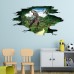 Miico Creative 3D Dinosaur Waterproof Removable Home Room Decorative Wall Door Decor Sticker