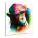 Miico Hand Painted Oil Paintings Abstract Colorful Pensive Gorilla Wall Art For Home Decoration Painting