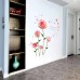 Miico SK9337 Pink Rose Bedroom And Living Room Wall Sticker Decorative Stickers DIY Stickers  Cabinet Sticker