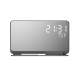 Mirror Digital Alarm Clock LED Support 15W Phone Wireless Charging Real-Time Temperature