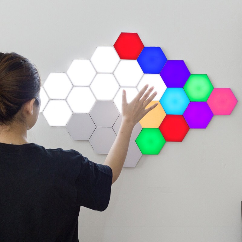 Modern LED RGB Colorful  Night Light Dimming Quantum Lamp Modular Touch Sensitive Lighting Night Lamp Magnetic DIY Indoor Bedroom Decor