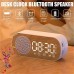 Multifunctional LED Mirror Digital Alarm Clock with Wireless bluetooth Speaker High-Definition Display Superior Sound Quality bluetooth 5.0 Connectivity Ideal Desk Decor for Home and Office