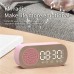 Multifunctional LED Mirror Digital Alarm Clock with Wireless bluetooth Speaker High-Definition Display Superior Sound Quality bluetooth 5.0 Connectivity Ideal Desk Decor for Home and Office