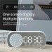 Multifunctional LED Mirror Digital Alarm Clock with Wireless bluetooth Speaker High-Definition Display Superior Sound Quality bluetooth 5.0 Connectivity Ideal Desk Decor for Home and Office