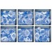 PAG 6pcs 13x13cm Water Shadow Ocean/Forest Seires Pattern 3D Non-Slip Waterproof Bathtub Mat Sticker