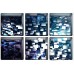 PAG 6pcs 13x13cm Water Shadow Ocean/Forest Seires Pattern 3D Non-Slip Waterproof Bathtub Mat Sticker