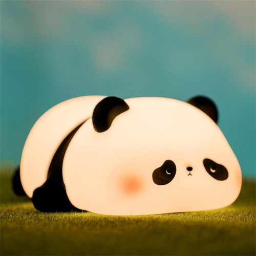 Panda Night Lights Animal Silicone Timing Rechargeable Night Light Cartoon Panda Bedroom Decoration For Kids Gift Boys Girls Gift