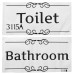 Removable PVC Bathroom Toilet Wall Sticker Door Decals DIY Home Decor