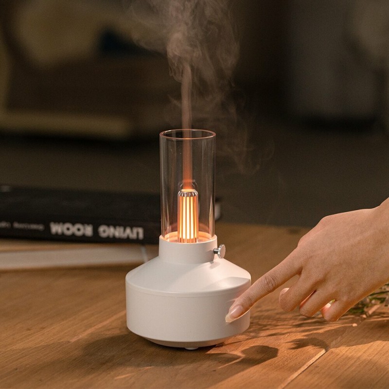 Retro Glow Humidifier Aroma Diffuser with Candlelights Desk Atmosphere Lamp  Fragrance Machine