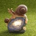 Solar Animal Night Light Toy Resin Waterproof Cute Outdoor Garden Yard Lamps Pathway Decor Lamp Snail Type