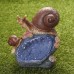 Solar Animal Night Light Toy Resin Waterproof Cute Outdoor Garden Yard Lamps Pathway Decor Lamp Snail Type