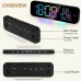 Super Loud Vibrating Alarm Clock with Vibrator Bed Shaker for Heavy Sleeper and Colorful RGB LED Night Light for Home Decoration