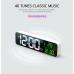 USB LED 3D Music Dual Alarm Clock Thermometer Temperature Date HD LED Display Electronic Desktop Digital Table Clocks