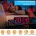 Versatile Colorful LED Digital Alarm Clock with 180 Degree Projection Adjustable Brightness /Indoor Temperature Dual Power Source Large Screen 12/24H For Home Office Classroom