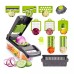 14-in-1 Vegetable Slicer Multifunctional Eco-Friendly Compact Kitchen Tool with Stainless Steel Blades Perfect for Efficient Chopping Shredding Slicing Fruits and Vegetables