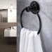 Iron Art Hardware Pendant Towel Ring Retro Round Towel Rack Bathroom Shelf Towel Bar