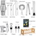 Stainless Steel 22oz Cocktail Shaker Set with Wood Stand - 16 Piece Bartender Kit with Drink Shaker, Bar Spoon, Jigger, Muddler, Strainer, Bottle Opener, Stopper, Pour Spout, Stirrers, Tongs, Recipes