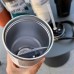 Stainless Steel Coffee Mug with Wide Mouth Design Portable Hideaway Handle Perfect Sip Anti-Skid Base Vacuum Flask Thermos for Hot & Cold Beverage 600ml 750ml 900ml Ideal for Travel and Daily Use