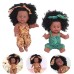 30CM 12 Inch Cute Soft Silicone Lifelike Realistic Arms Legs Moveable Reborn African Baby Doll