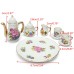 8pcs Porcelain Vintage Tea Sets Teapot Coffee Retro Floral Cups Doll House Decor Toy